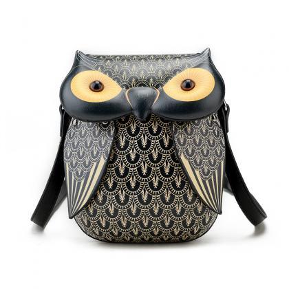 Owl Coin Purse Phone Package Cartoon Shoulder Bag..