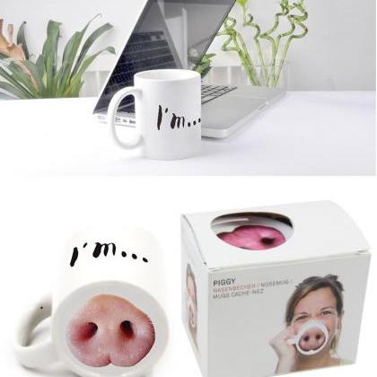 Creative Nose Piggy Mug Funny Dog Nose Cup Ceramic..