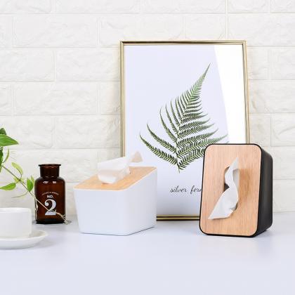 Simple Tissue Box Wooden Cover Paper Holder..