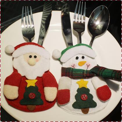 Christmas Knife And Fork Bags Cutlery Set..