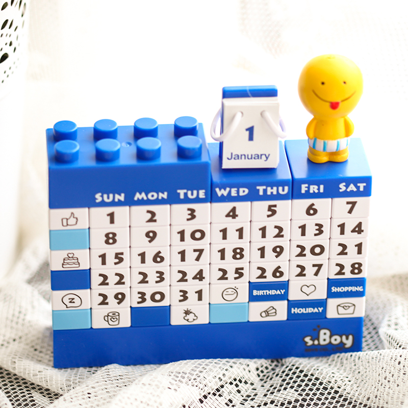 Diy Building Blocks Calendar Educational Toys For Children Manual Home  Calendar on Luulla