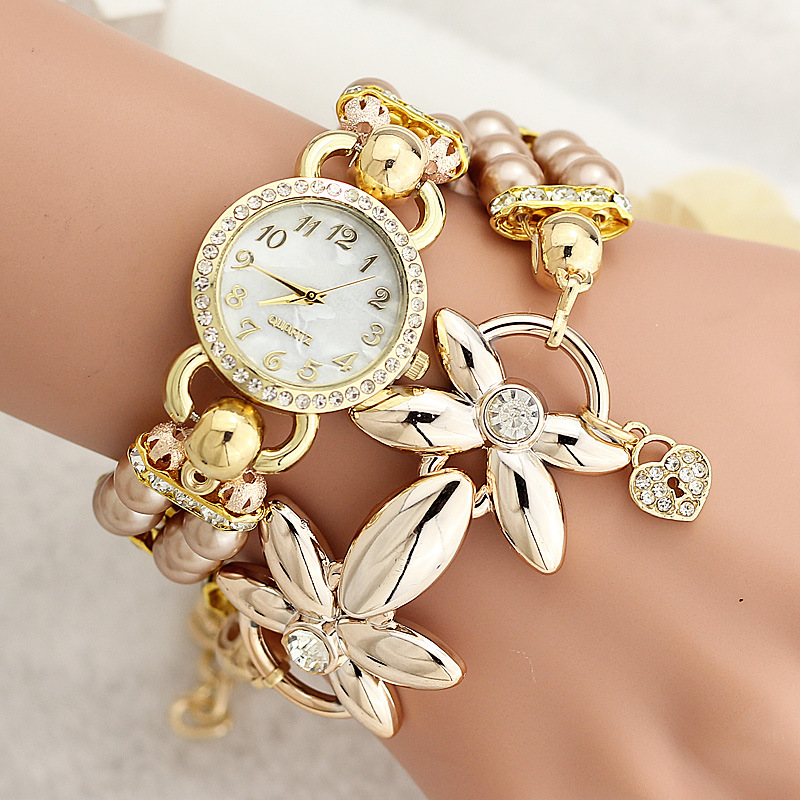 Women Pearl Butterfly Bracelet Watch Personality Fashion Watch