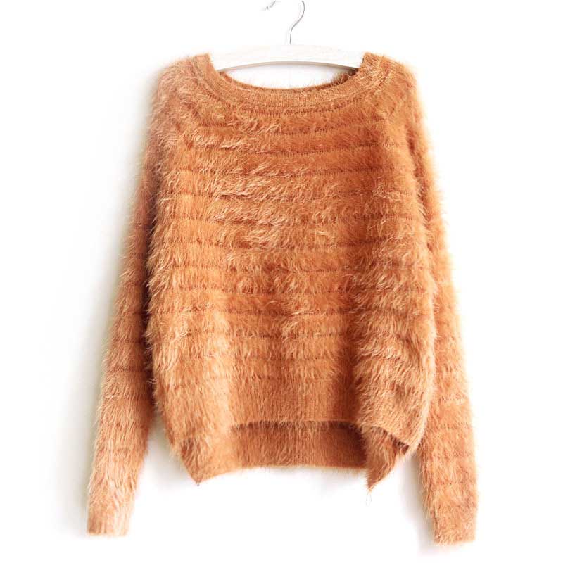 Women Cute Hairy Mohair Loose Sweater on Luulla