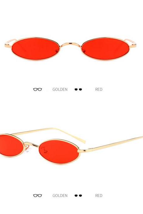 Fashion Vintage Unisex Classic Oval Sunglasses Womens/mens Metal Frame Chic Clear Hd Lens Eyewear Uv400 Glasses