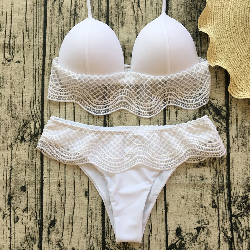 Women Lace Bikini Sexy Halter Swimsuit Fashion Swimwear On Luulla