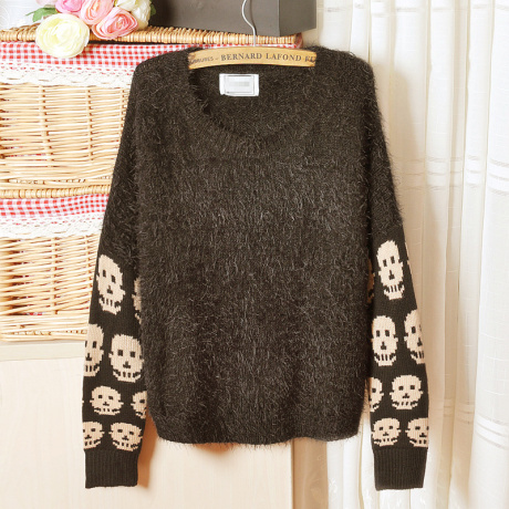 skull mohair sweater